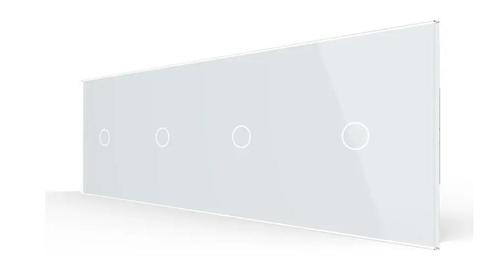 Livolo | Wit | Touchscreen schakelaar | Dimmer | 1+1+1+1 |, Doe-het-zelf en Verbouw, Elektra en Kabels, Schakelaar, Nieuw, Ophalen of Verzenden