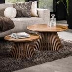 *WOONWINKEL* Ronde Salontafel Set Van 2 Mango, Verzenden, Nieuw