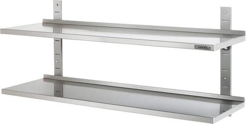 Wandschap 800mm RVS 2 planken, Zakelijke goederen, Horeca | Meubilair en Inrichting, Nieuw in verpakking, Verzenden