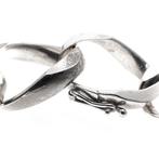 Robuuste zilveren gourmet armband | 21 cm (zware armband), Gebruikt, Ophalen of Verzenden, Zilver, Overige kleuren