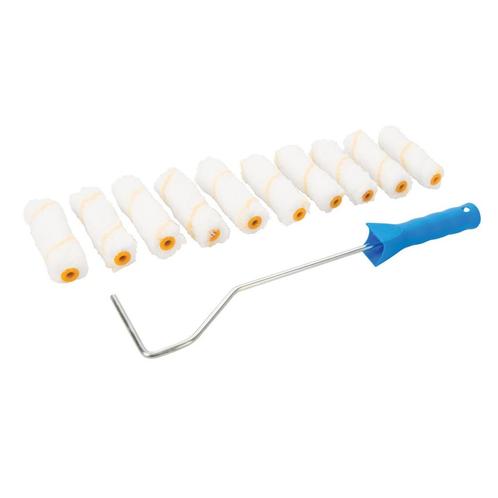 Silverline Mini verfbeugel - 10 acryl rollers - ergonomis..., Doe-het-zelf en Verbouw, Schildersmaterialen, Nieuw, Ophalen of Verzenden