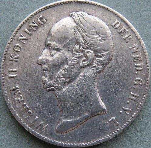 Nederland. Willem II. 2 1/2 Gulden 1847 met zgn., Postzegels en Munten, Munten | Nederland