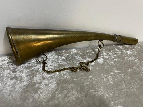 Misthoorn - Messing - Jachthoorn/Scheepshoorn, Antiek en Kunst, Curiosa en Brocante