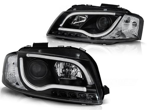 Koplampen Audi A3 8P Tube DRL Zwart, Auto-onderdelen, Overige Auto-onderdelen, Ophalen of Verzenden
