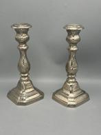 Kandelaar (2) - Metaal - zilverkleurige kandelaren, Diversen, Kerst, Nieuw