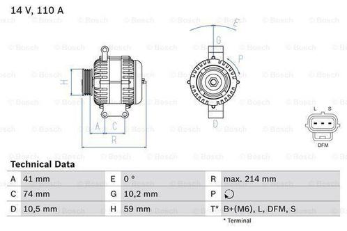 Dynamo / Alternator FORD TRANSIT (2.4 TDCi,2.4 DI RWD,2.4..., Auto-onderdelen, Motor en Toebehoren, Nieuw, Ophalen of Verzenden