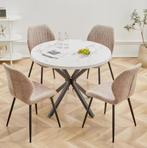 Set van 4 Moderne Eetkamerstoelen –Gewatteerde Zitting en Me, Verzenden, Nieuw