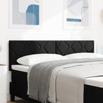 vidaXL Hoofdbord met Diamantvormige Blokken Zwart 160 cm -, Verzenden, Nieuw, Zwart, Stof