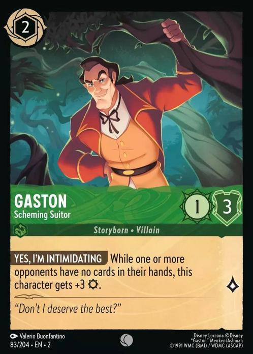 [83/204][S2] - GASTON - Scheming Suitor ENG NON-FOIL [M/NM], Verzamelen, Disney, Verzenden