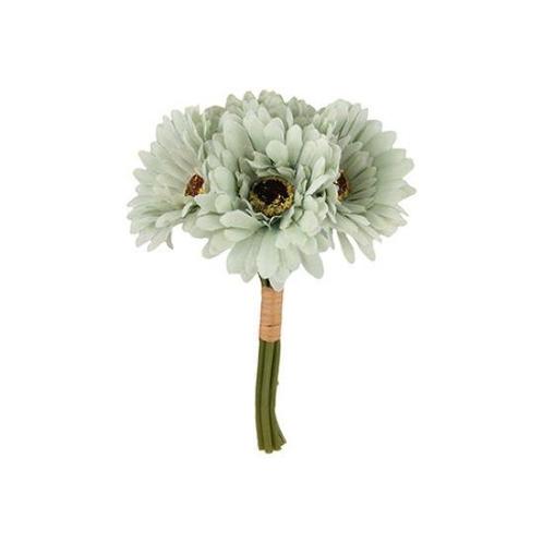 Zijde gerbera bundel - 6 stuks sage groen (salie) voor, Huis en Inrichting, Woonaccessoires | Kunstplanten en Kunstbloemen, Nieuw