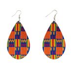 Blauwe Kente druppelvormig - Afrikaanse oorbellen, Ophalen of Verzenden, Nieuw