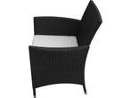 vidaXL - Tuinstoelen - 2 - st - poly - rattan - zwart, Verzenden, Zo goed als nieuw