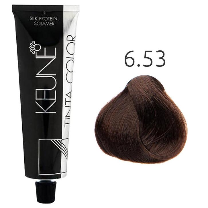 Keune  Tinta Color  6.53 Donker Kastanje Blond  60 ml, Sieraden, Tassen en Uiterlijk, Uiterlijk | Haarverzorging, Nieuw, Verzenden