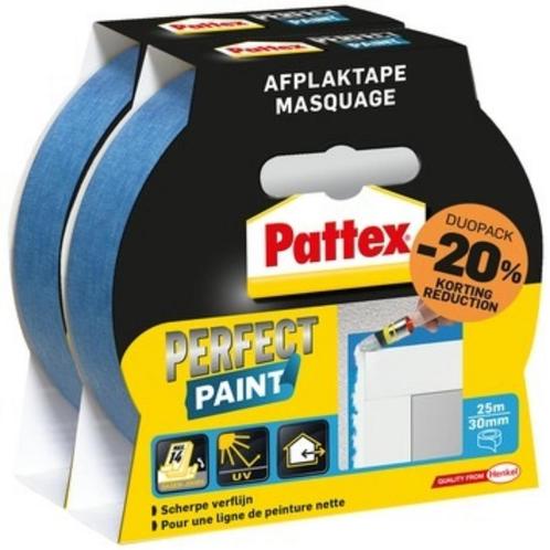 Pattex Afplaktape - Schilders Tape - 30 mm - 2 x 25 meter..., Doe-het-zelf en Verbouw, Schildersmaterialen, Nieuw, Ophalen of Verzenden