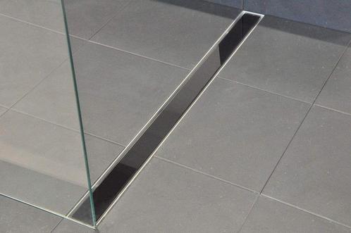 Glasrooster zwart 80x7 tbv RVS douchegoot, Doe-het-zelf en Verbouw, Buizen en Afvoer, Nieuw, Verzenden