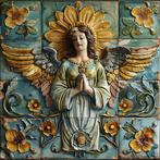 CAMILART.ES_(2002) - SQUARED ANDALUSIAN TILE PRAYING ANGEL