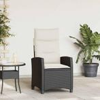 vidaXL Verstelbare tuinstoel met bijzettafel poly rattan, Verzenden, Nieuw, Rotan