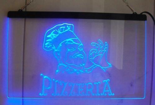 Pizzeria neon bord lamp LED cafe verlichting reclame lichtba, Verzamelen, Merken en Reclamevoorwerpen, Nieuw, Verzenden