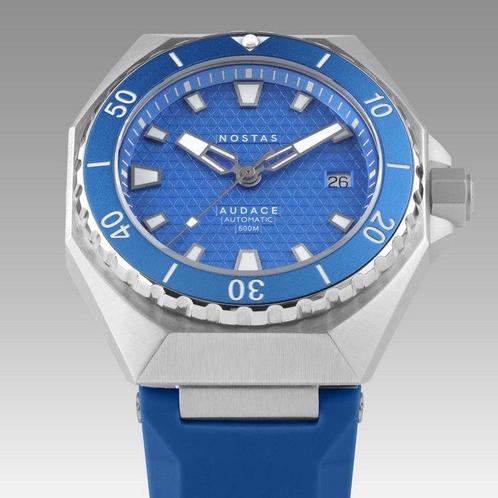 NOSTAS - Audace 500 – Sky Blue - NA501 svizzero sellita SW, Sieraden, Tassen en Uiterlijk, Horloges | Heren