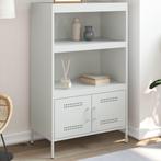 vidaXL buffetkast 68x39x113 cm staal wit, Huis en Inrichting, Kasten | Buffetkasten, Verzenden, 100 tot 150 cm, Nieuw, 50 tot 100 cm