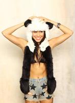 Hood Panda Muts met Sjaal Wanten en Oortjes Faux Fur Zwart W, Kleding | Dames, Mutsen, Sjaals en Handschoenen, Nieuw, Ophalen of Verzenden
