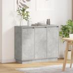 vidaXL Dressoir met LED in Betongrijs, 90x32x75 cm, Gemaakt, Huis en Inrichting, Minder dan 45 cm, Verzenden, Nieuw, 70 cm of meer