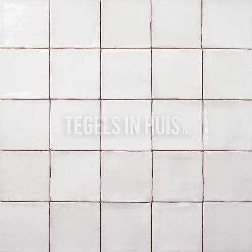 Equipe wandtegel manacor 10x10 wit glans handvorm, Doe-het-zelf en Verbouw, Tegels, Wandtegels, Nieuw, 10 m² of meer, Keramiek