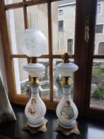 Tweede Keizerrijk Porselein, Brons Petrolamp - 80 cm (Zonder, Antiek en Kunst