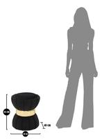 KRUK BLOEM ZWART CM Ø 40X44, Huis en Inrichting, Banken | Voetenbanken en Poefen, Ophalen of Verzenden, Nieuw