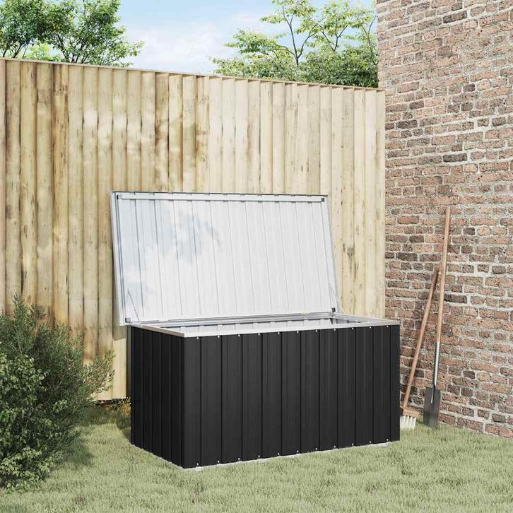 vidaXL Tuinbox 129x67x65 cm antraciet, Tuin en Terras, Overige Tuin en Terras, Nieuw, Verzenden