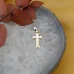 18 Krt. Bicolor gouden hanger van een kruis (religieus), Sieraden, Tassen en Uiterlijk, Bedels, Ophalen of Verzenden, Gebruikt