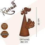 Hekkrukje haanfiguur | Tuindecoratie roestpaalkruk van metaa, Verzenden, Nieuw