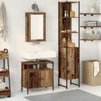 vidaXL Badkamermeubelset met plank 3 pcs Oud hout 33 x 33 x, Huis en Inrichting, Badkamer | Badkamermeubels, Verzenden, Nieuw