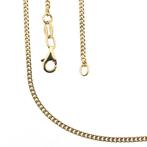 Gouden gourmetschakel ketting | 45 cm (ketting voor hanger), Ophalen of Verzenden, Gebruikt, Overige kleuren, Goud