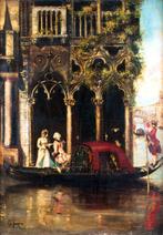 Scuola veneta (XIX) - Scena galante a Venezia