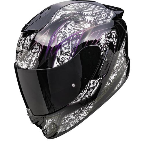 Scorpion EXO-1400 Evo II Air Fantasy Zwart Wit Integraalhelm, Motoren, Kleding | Motorhelmen, Integraalhelm, Heren, S, Nieuw met kaartje