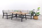 GI Elati lounge-dining hoekset (5-delig) - Carbon Black/Zand, Tuin en Terras, Verzenden, Nieuw, Overige materialen, Loungeset