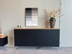 Uit voorraad leverbaar! Dressoir Black Wood, Nieuw, 150 tot 200 cm, 25 tot 50 cm, Overige houtsoorten