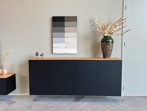 Uit voorraad leverbaar! Dressoir Black Wood, Huis en Inrichting, Kasten | Dressoirs, 150 tot 200 cm, 25 tot 50 cm, Met deur(en)