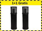 Senza Windlicht Pilaar 40 cm Zwart/Hout - 1+1 Gratis, Verzenden, Nieuw