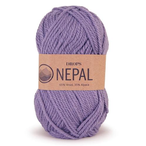 DROPS Nepal Uni Colour - 4311 grijspaars - Wol Garen, Hobby en Vrije tijd, Breien en Haken, Ophalen of Verzenden