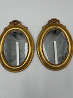 Lijst (2) - Hout - Paar ovale spiegels., Antiek en Kunst