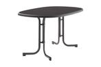Sieger Boulevard klaptafel 90x140 cm antraciet, Tuin en Terras, Verzenden, Nieuw, Rond, Overige materialen