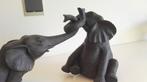 Beeldje, Spelende olifanten - 25 cm - Hars