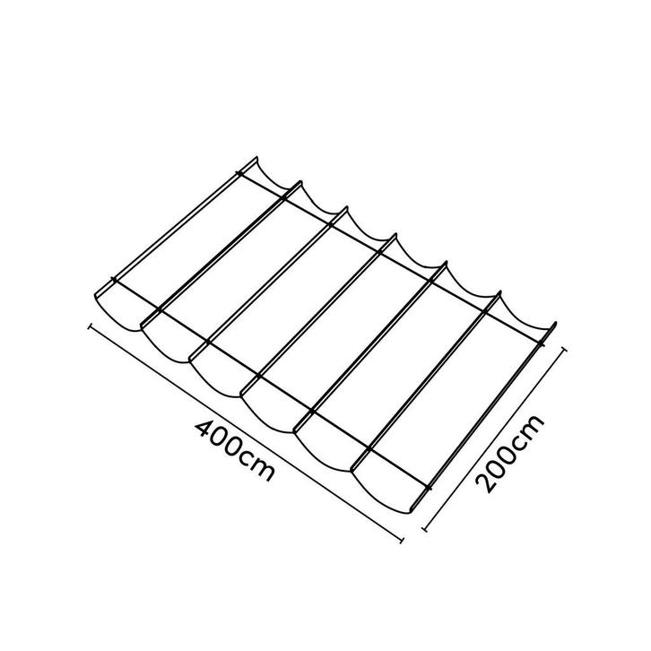 Platinum Harmonica Schaduwdoek 200 x 400 cm - Antraciet, Tuin en Terras, Overkappingen