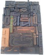 Drukblokken - XL oude typografische letterblokjes - Italië -