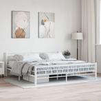 vidaXL Bedframe metaal wit 180x200 cm, Huis en Inrichting, Slaapkamer | Bedden, Eenpersoons, Verzenden, Wit, Nieuw