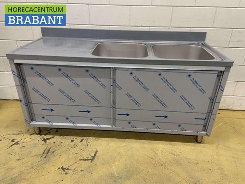 RVS Spoeltafel dubbele spoelbakken schuifdeuren Premium-line, Zakelijke goederen, Horeca | Keukenapparatuur, Nieuw in verpakking