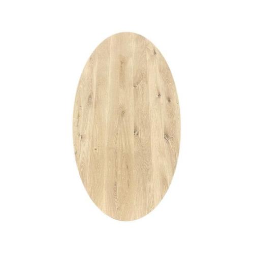 Eiken tafelblad ovaal - 4cm dik eiken, Huis en Inrichting, Tafels | Eettafels, Nieuw, Verzenden
