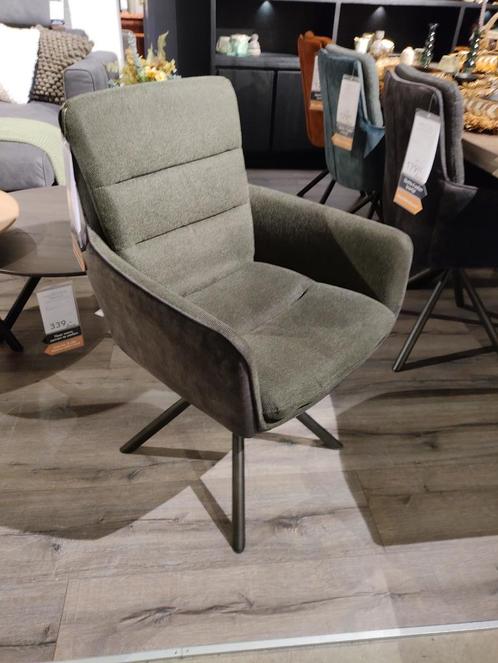 Eigentijdse eetstoel Cavaletta in de kleur: Donkergroen., Huis en Inrichting, Fauteuils, Nieuw, Ophalen of Verzenden
